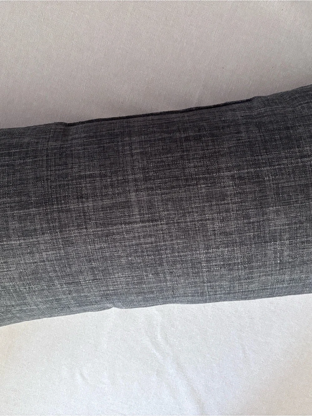 Studiochic Home Gray Decorative Pillow with White Script 
